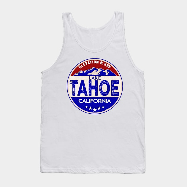 LAKE TAHOE CALIFORNIA SKIING BOATING HOUSEBOAT SKI BOAT Tank Top by TravelTime